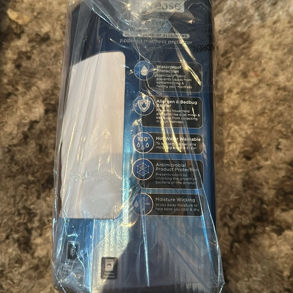 AllerEase Maximum Waterproof Allergy Relief Machine Washable Mattress Protector